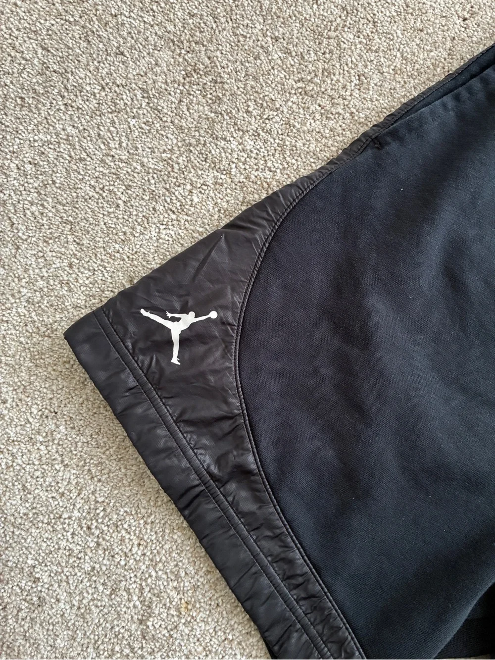 Jordan Black Men's Athletic Drawstring Shorts with Jumpman